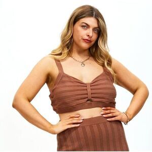 Cotton On Curve Foxy Variegated Rib Bralette